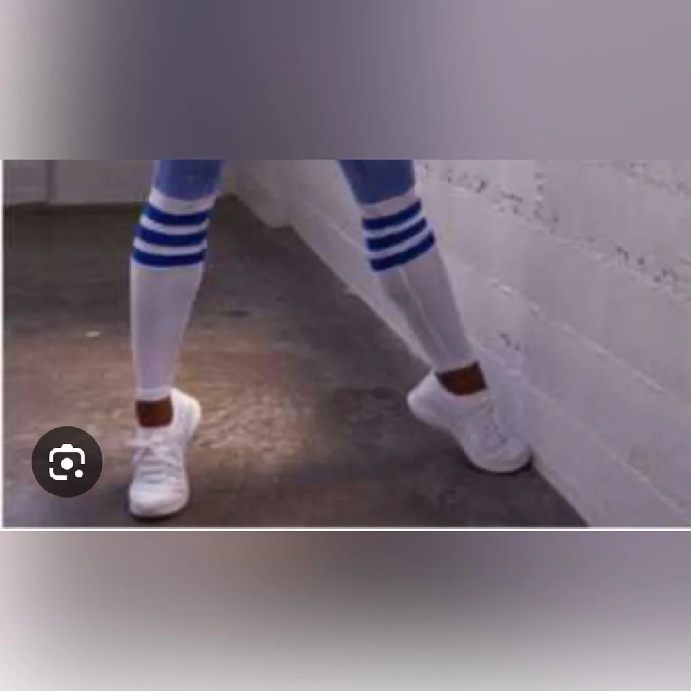 Vintage Bombshell Blue & White camo sock leggings w/scrunch butt! Worn 1x! - Picture 9 of 15